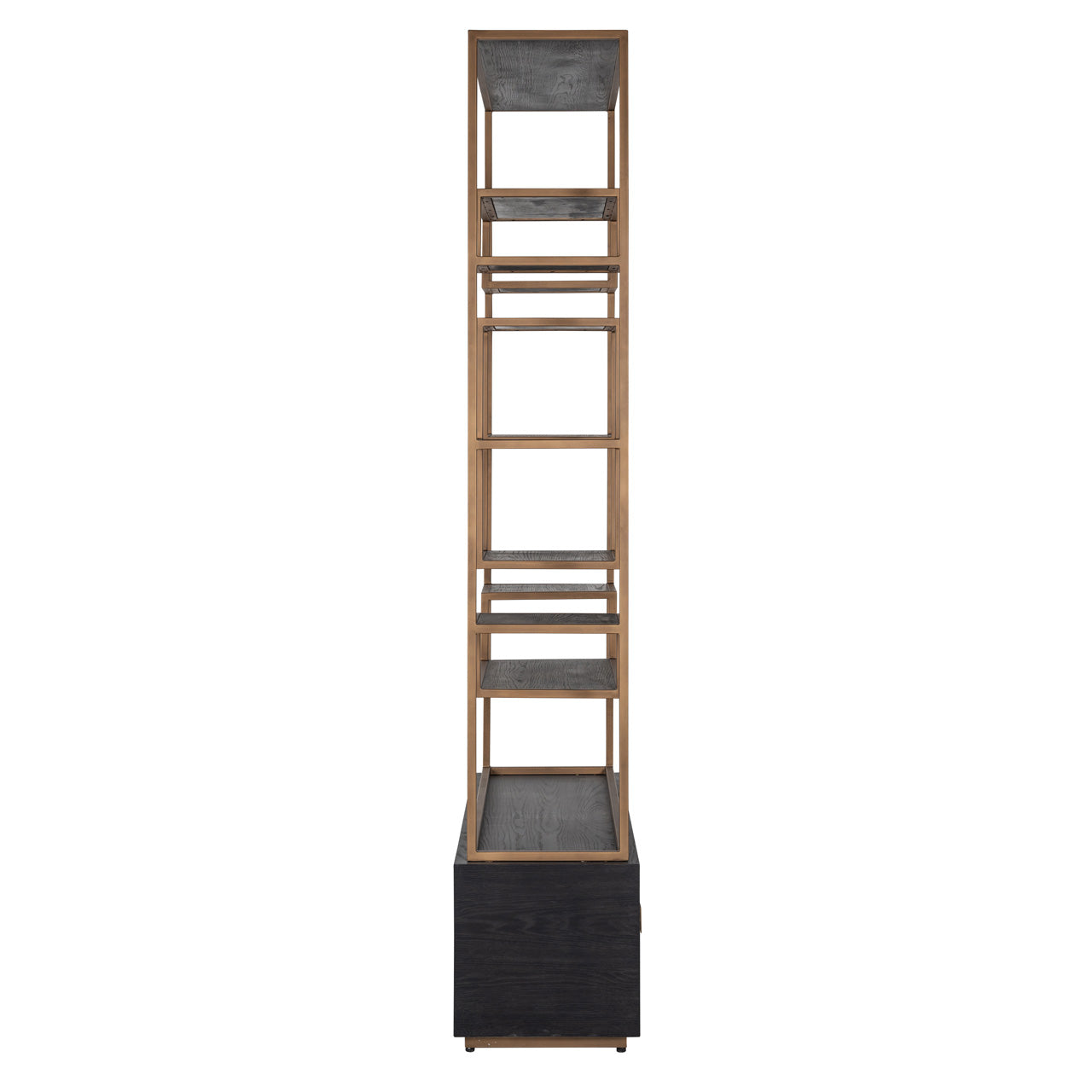 Display cabinet Hunter 2-drawers (Black rustic)