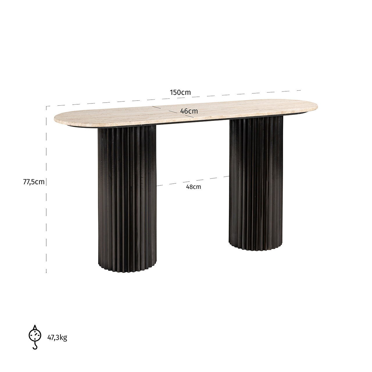 Console Hampton (Dark brown)