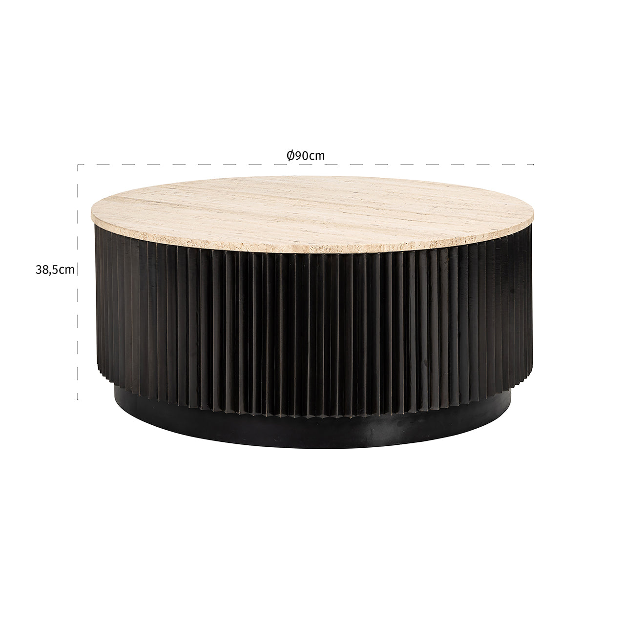 Coffee table Hampton 90Ø (Dark brown)