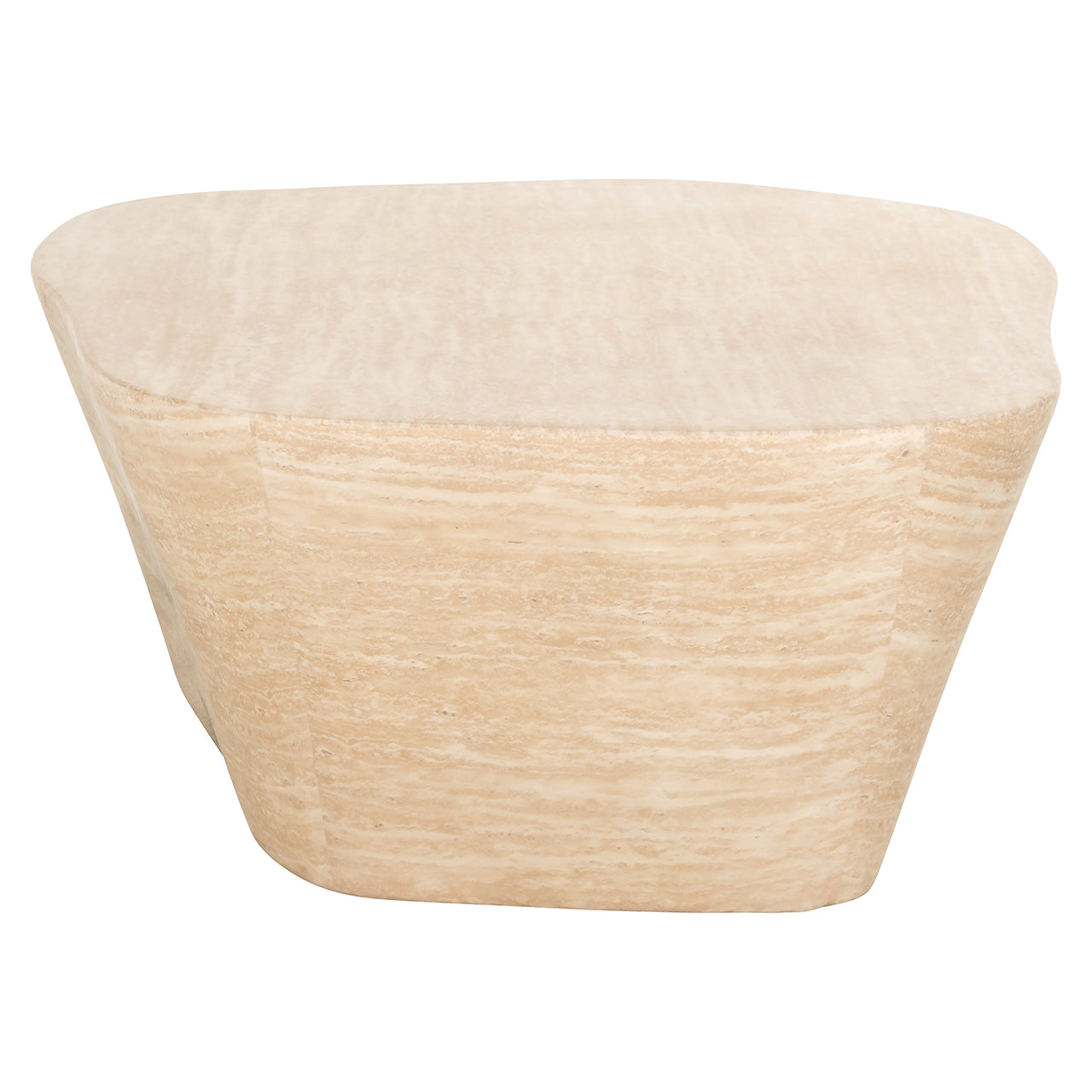 Coffee table Fictus 125 faux travertine (Beige)