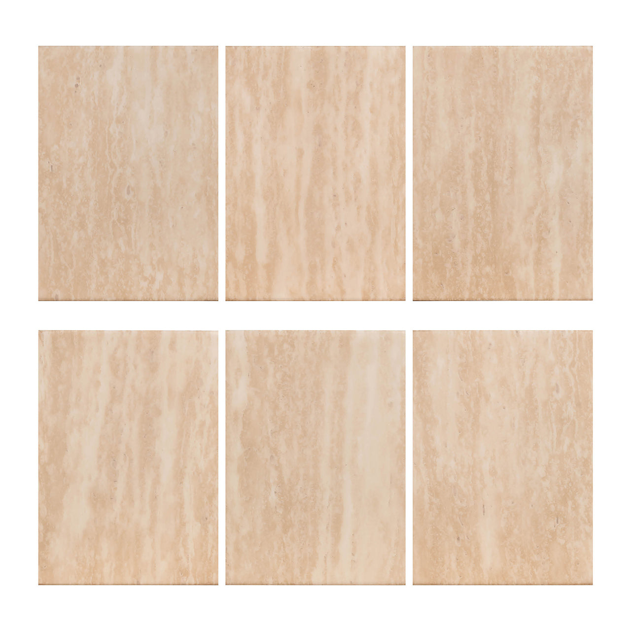 Coffee table Fictus 125 faux travertine (Beige)
