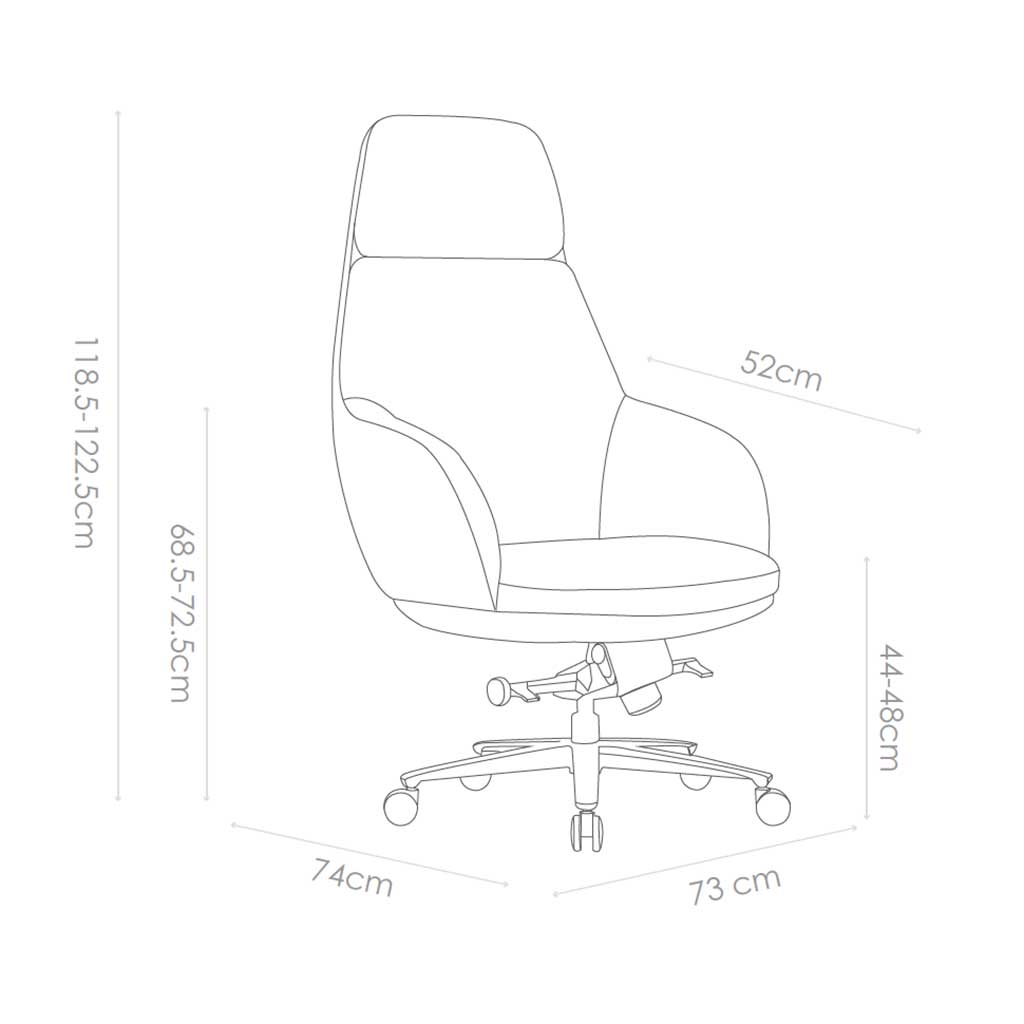 Kennedy Office Chair – Black Ergonomic Swivel Chair 73×118×52 cm