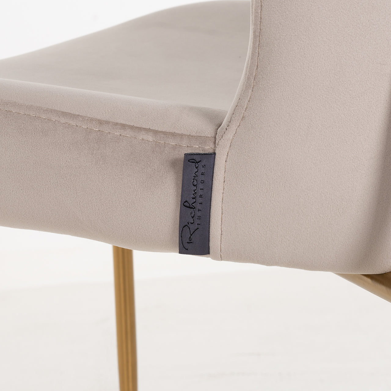 Chair Odessa - khaki velvet / burshed gold fire retardant (FR-Quartz 903 Khaki)