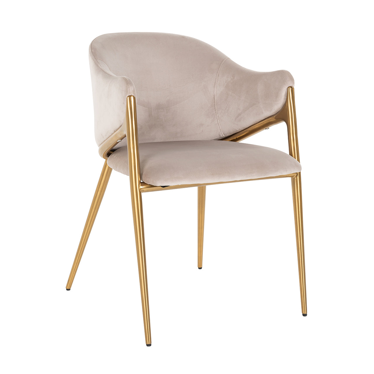 Chair Gwen - khaki velvet fire retardant (FR-Quartz 903 Khaki)