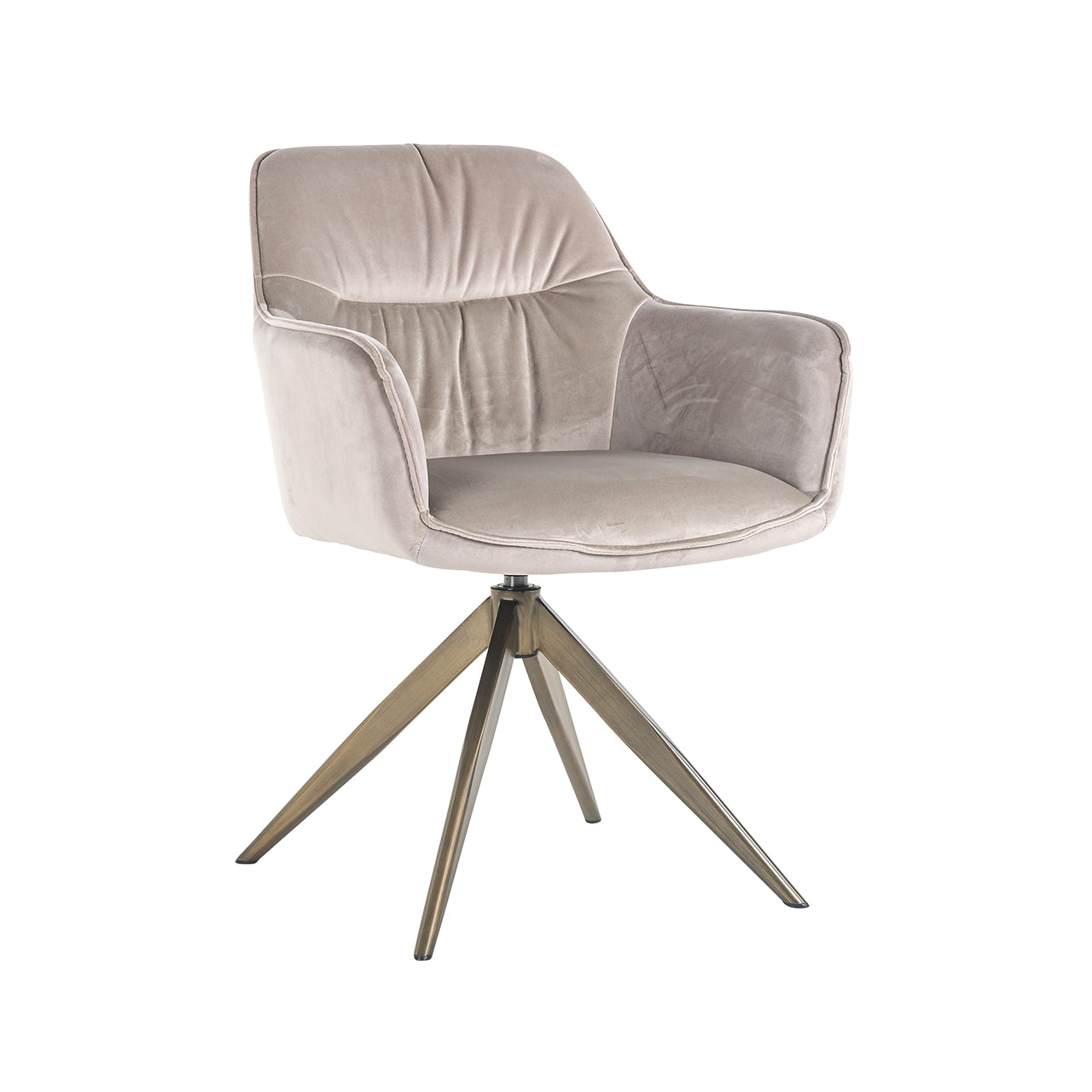 Swivel chair Aline - khaki velvet fire retardant (FR-Quartz 903 Khaki)