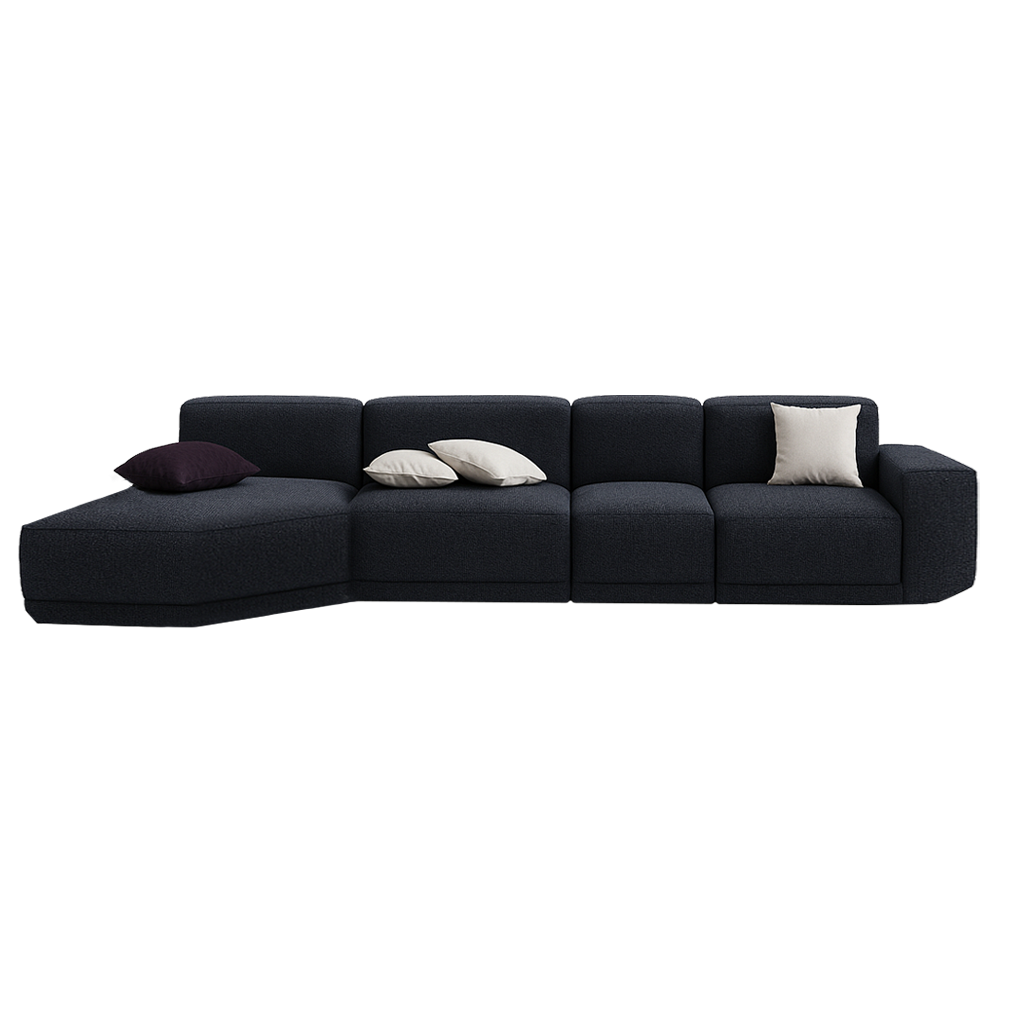 Sofa Cube Musa - Blue & Black | 387x174cm