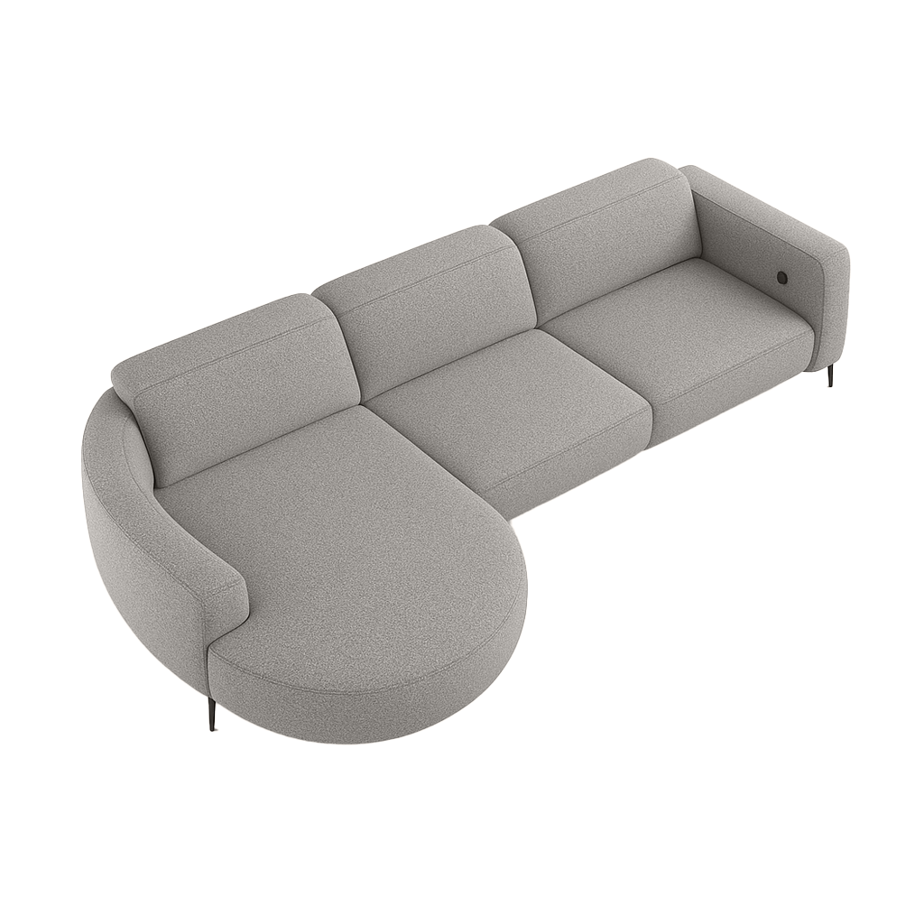 Sofa Maximus - Gray - Lounge Left 322x176cm