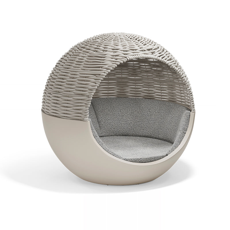 Ulm Moon Daybed With Woven Rope Parasol